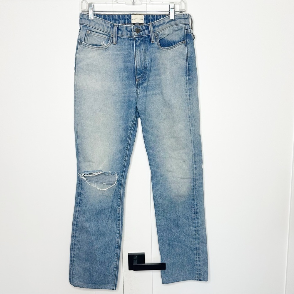 Simon Miller high rise distressed jeans 28 6 straight leg 100% cotton designer